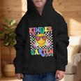 Retro Groovy Kinder Garten Vibes Smile Team Back To School Graphic Kid Hoodie