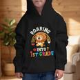 Roaring Into First Grade Lion 1st Grade Back To School Graphic Kid Hoodie