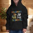 Roaring Into Preschool First Day Back To School Students Graphic Kid Hoodie Roaring Into Preschool First Day Back To School Students Graphic Kid Hoodie