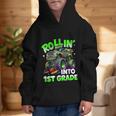 Rollin' Into 1st Grade Monster Truck Back To School Boys Graphic Kid Hoodie Rollin' Into 1st Grade Monster Truck Back To School Boys Graphic Kid Hoodie