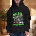 Rollin' Into Preschool Monster Truck Back To School Boys Graphic Kid Hoodie Rollin' Into Preschool Monster Truck Back To School Boys Graphic Kid Hoodie