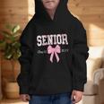 Senior 2027 Floral Pink Bow Back To School Class Of 2027 Graphic Kid Hoodie Senior 2027 Floral Pink Bow Back To School Class Of 2027 Graphic Kid Hoodie