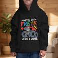 Watch Out Pre-K Here I Come Monster Truck Back To School Graphic Kid Hoodie Watch Out Pre-K Here I Come Monster Truck Back To School Graphic Kid Hoodie