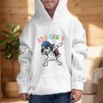 4th Grade Crew Dalmatian Dog Dabbing Back To School Premium Tri-Blend Graphic Kid Hoodie
