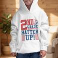 Baseball Second Grade Back To School 2nd Grade Batter Up Graphic Kid Hoodie