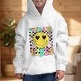 Girls 1st Grade Vibes Smile Face Back To School First Grade Graphic Kid Hoodie