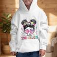 Hello 2nd Grade Messy Bun Back To School First Day Girl Kids Graphic Kid Hoodie Hello 2nd Grade Messy Bun Back To School First Day Girl Kids Graphic Kid Hoodie