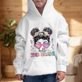 Hello 2nd Grade Messy Bun Girl Back To School First Day Graphic Kid Hoodie Hello 2nd Grade Messy Bun Girl Back To School First Day Graphic Kid Hoodie