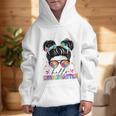 Hello Kindergarten Shirt Messy Bun Tie Dye Back To School Graphic Kid Hoodie Hello Kindergarten Shirt Messy Bun Tie Dye Back To School Graphic Kid Hoodie
