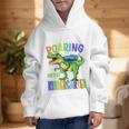 Roaring Into Kindergarten DinosaurRex Back To School Boys Performance Graphic Kid Hoodie Roaring Into Kindergarten DinosaurRex Back To School Boys Performance Graphic Kid Hoodie
