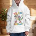 T Rex Rollin Into Kindergarten Back To School First Day Boys Graphic Kid Hoodie