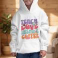 Teach Love Inspire Coffee Cute Teaching Quote Back To School Graphic Kid Hoodie Teach Love Inspire Coffee Cute Teaching Quote Back To School Graphic Kid Hoodie