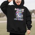 4th Grade Back To School First Day Girls Rollin Unicorn Graphic Kid Hoodie