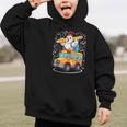 Back To School Chicken School Bus 100 Days Of School Graphic Kid Hoodie