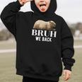 Bruh We Back To School Capybara First Day Of School Graphic Kid Hoodie