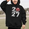 Class Of 2027 Cheer Red Senior 2027 Back To School Graphic Kid Hoodie