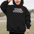 Colorful School Secretary Back To School Rainbow Graphic Kid Hoodie Colorful School Secretary Back To School Rainbow Graphic Kid Hoodie