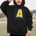 Cute Yellow School Pencil Alphabet Letter A Back To School Graphic Kid Hoodie