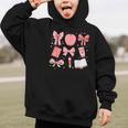 Happy Back To School 1st Day Toddler Girl Boho Coquette Bows Graphic Kid Hoodie