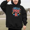Hello Pre-K Preschool Squad Spider Back To School First Day Graphic Kid Hoodie Hello Pre-K Preschool Squad Spider Back To School First Day Graphic Kid Hoodie