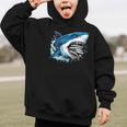 Kids Shark With School Books Back To School Shark Lovers Graphic Kid Hoodie Kids Shark With School Books Back To School Shark Lovers Graphic Kid Hoodie