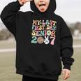 My Last First Day Senior 2027 Back To School Class Of 2027 Graphic Kid Hoodie My Last First Day Senior 2027 Back To School Class Of 2027 Graphic Kid Hoodie