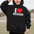 I Love Recess Red Heart Back To School Kids Recess Graphic Kid Hoodie I Love Recess Red Heart Back To School Kids Recess Graphic Kid Hoodie