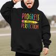 Motivational Quotes Back To School Progress Over Perfection Graphic Kid Hoodie Motivational Quotes Back To School Progress Over Perfection Graphic Kid Hoodie