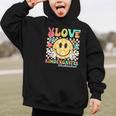 Peace Love Kindergarten Smile Face Back To School Girls Kids Graphic Kid Hoodie Peace Love Kindergarten Smile Face Back To School Girls Kids Graphic Kid Hoodie