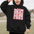 Preppy Back To School 3rd Grade Is My Jam Strawberry Bow Graphic Kid Hoodie