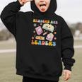 Readers Are Leaders Book Lover Back To School Groovy Girls Graphic Kid Hoodie