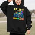 Rollin' Into Kindergarten Monster Car Back To School Boys Graphic Kid Hoodie Rollin' Into Kindergarten Monster Car Back To School Boys Graphic Kid Hoodie