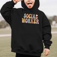 Social Worker Groovy Women Appreciation Day Back To School Graphic Kid Hoodie Social Worker Groovy Women Appreciation Day Back To School Graphic Kid Hoodie