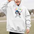 4th Grade Crew Dalmatian Dog Dabbing Back To School Premium Tri-Blend Graphic Kid Hoodie