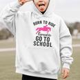 Born To Riding Forced To Go To School Back To School Graphic Kid Hoodie