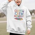 Crayon Crew Member Back To School Coloring Art Classes Graphic Kid Hoodie