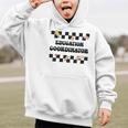 Education Coordinator Groovy Back To School Checkered Graphic Kid Hoodie Education Coordinator Groovy Back To School Checkered Graphic Kid Hoodie
