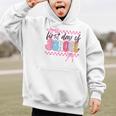 Girl First Day Of School Coquette Bow Pink Back To School Graphic Kid Hoodie Girl First Day Of School Coquette Bow Pink Back To School Graphic Kid Hoodie