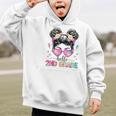 Hello 2nd Grade Messy Bun Back To School First Day Girl Kids Graphic Kid Hoodie Hello 2nd Grade Messy Bun Back To School First Day Girl Kids Graphic Kid Hoodie