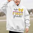 Hello First Grade For Girls Boys Cute Back To School Pencil Graphic Kid Hoodie Hello First Grade For Girls Boys Cute Back To School Pencil Graphic Kid Hoodie