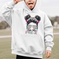 Little Miss Pre-K Girls Back To School Messy Bun Performance Graphic Kid Hoodie Little Miss Pre-K Girls Back To School Messy Bun Performance Graphic Kid Hoodie