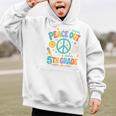 Peace Out 5th Grade Retro Back To School Students Graphic Kid Hoodie Peace Out 5th Grade Retro Back To School Students Graphic Kid Hoodie