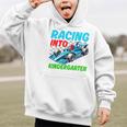 Racing Into Kindergarten Race Car Driver Back To School Performance Graphic Kid Hoodie Racing Into Kindergarten Race Car Driver Back To School Performance Graphic Kid Hoodie