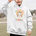 Welcome Back To School Raccoon First Day Of School Checkered Premium Tri-Blend Graphic Kid Hoodie