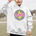 Women Checkered Teach Pencil Lightning Bolt Back To School Graphic Kid Hoodie Women Checkered Teach Pencil Lightning Bolt Back To School Graphic Kid Hoodie