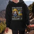 5th Grade Ready For Digging Construction Girl Back To School Graphic Kid Hoodie