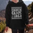 8th Eighth Grade Vibes 1st Back To School Checkerboard Crew Graphic Kid Hoodie