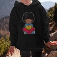 Back To School Afro African American Boy Student Graphic Kid Hoodie