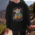 Back To School Chicken School Bus 100 Days Of School Graphic Kid Hoodie
