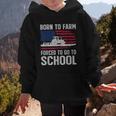 Born To Farm Forced To Go To School Farmer Back To School Graphic Kid Hoodie Born To Farm Forced To Go To School Farmer Back To School Graphic Kid Hoodie